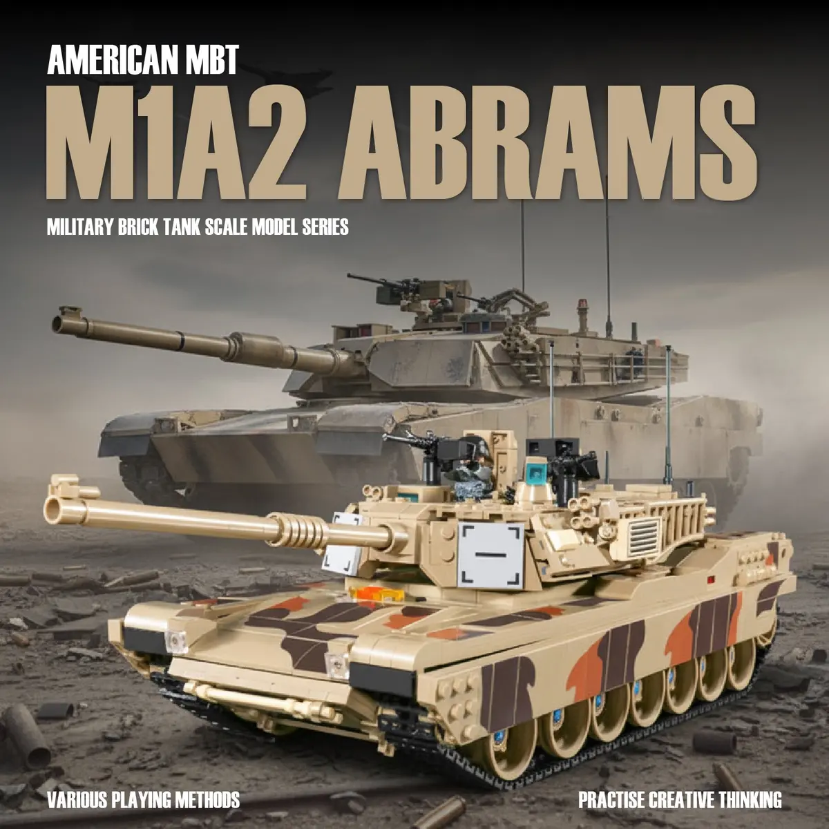 Panlos M1a2 Abrams Tank Brick 1
