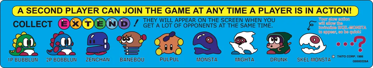 Bubble Bobble Instruction Decal 1