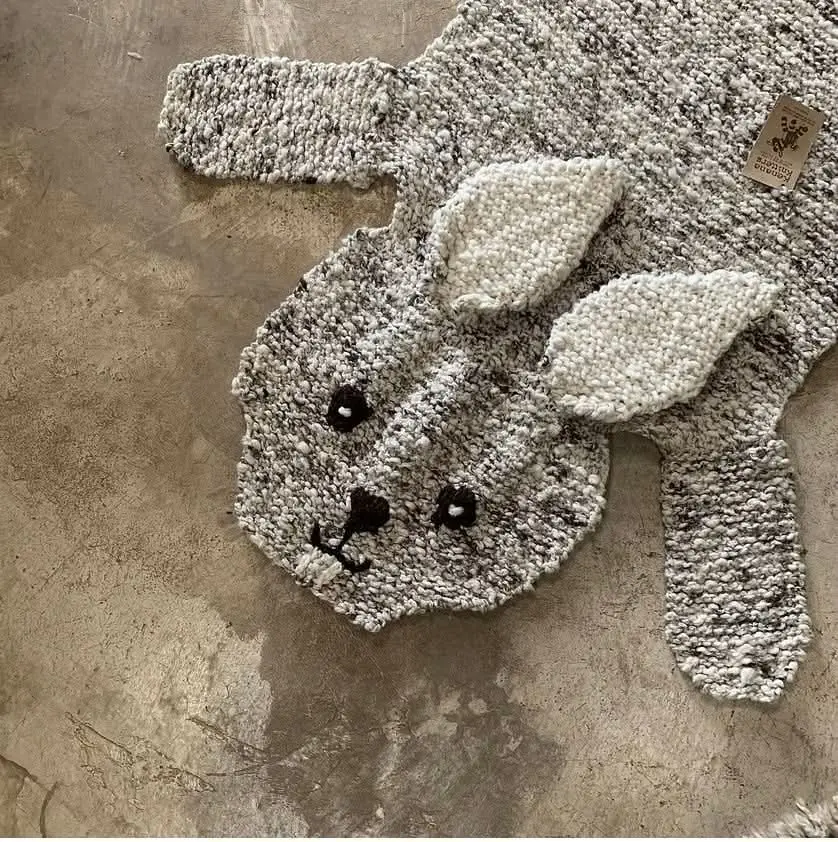 Finn + Emma Organic Wool Play Mat + Nursery Rug  | Bunny 1