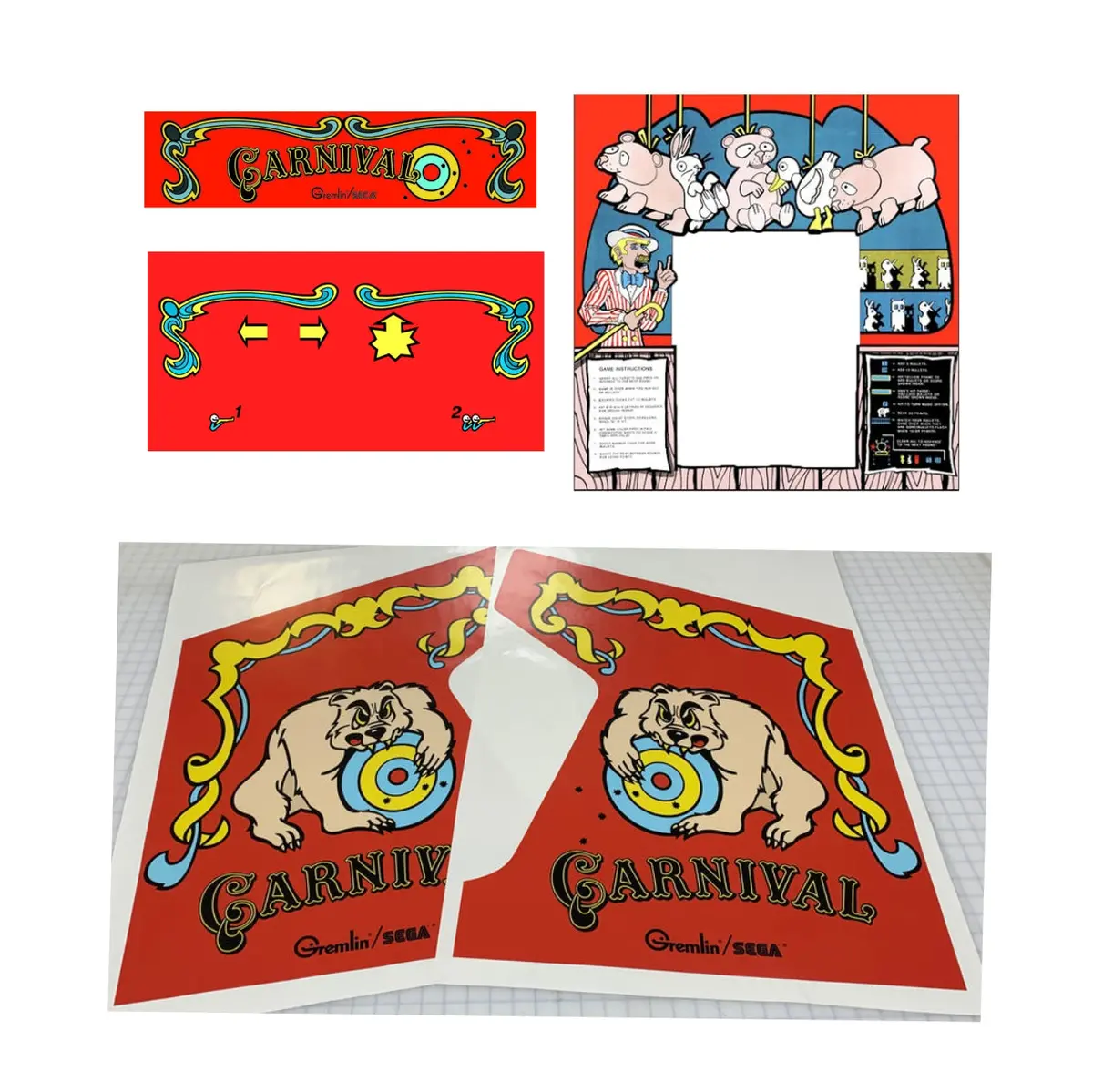 Carnival Arcade Game Complete Restoration Kit 1