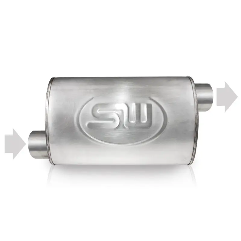 Stainless Works 3-Inch Offset Inlet And Outlet Exhaust Coupler – 5X9 Inch Rectangular Flange 1