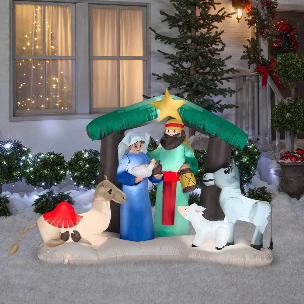 5' Airblown® Inflatable Nativity Christmas Scene By Gemmy 1