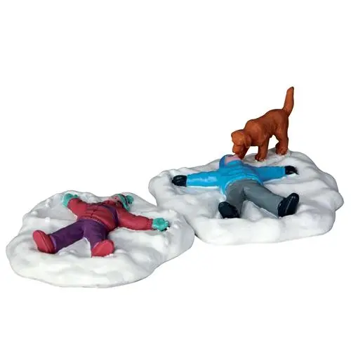 Lemax Vail Village Figurines: Snow Angels, Set Of 2 #62444 1