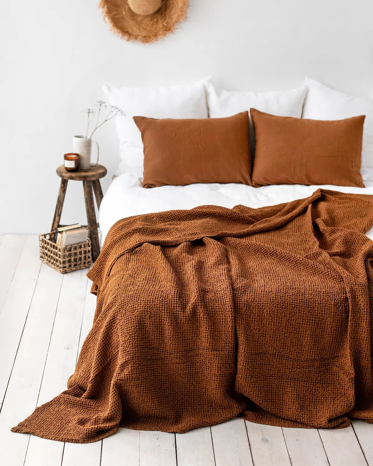 Magiclinen Cinnamon Waffle Blanket 1