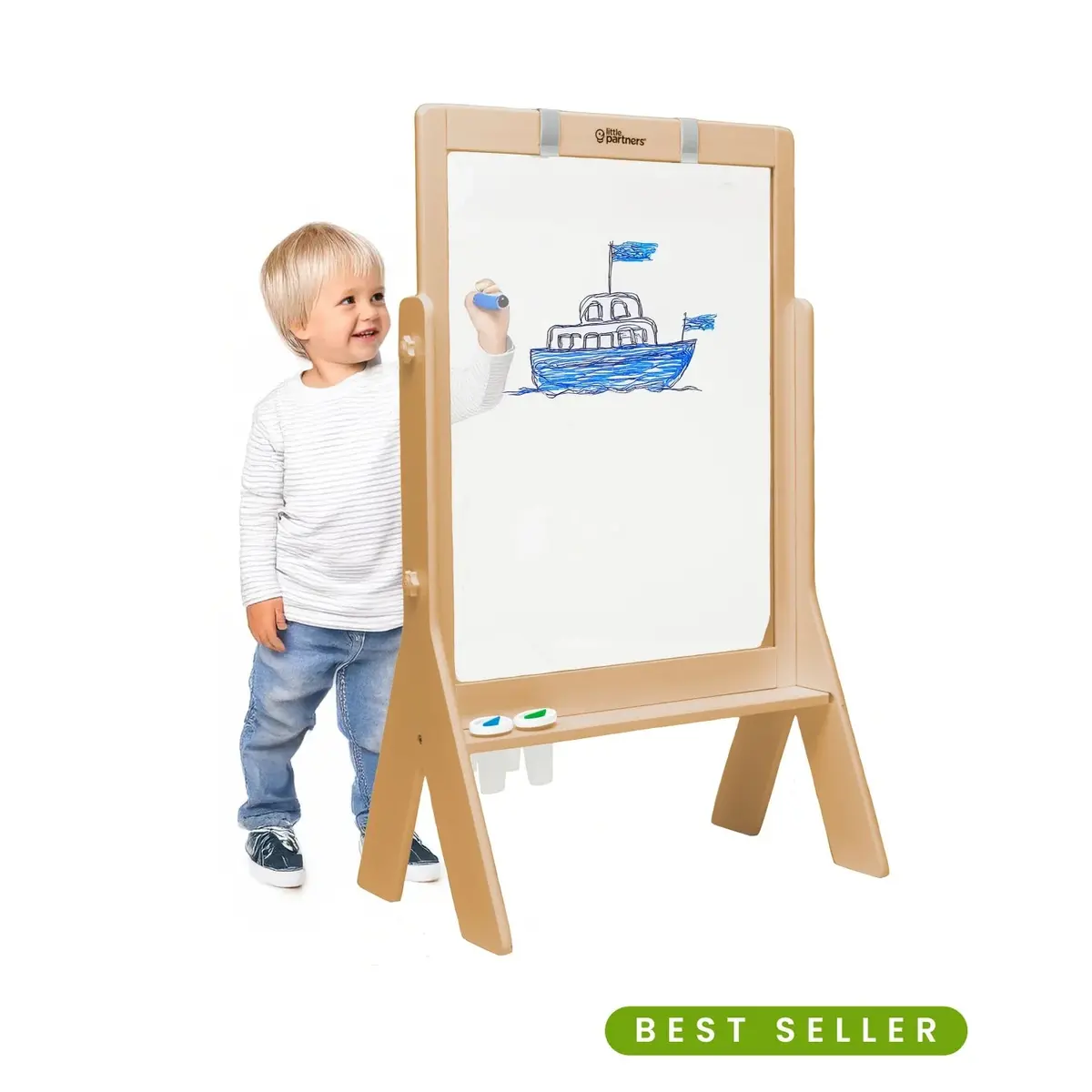 Little Partners Peek-A-Boo Adjustable Height Art Easel 1