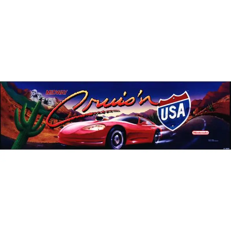 Crusin Usa Arcade Marquee 1
