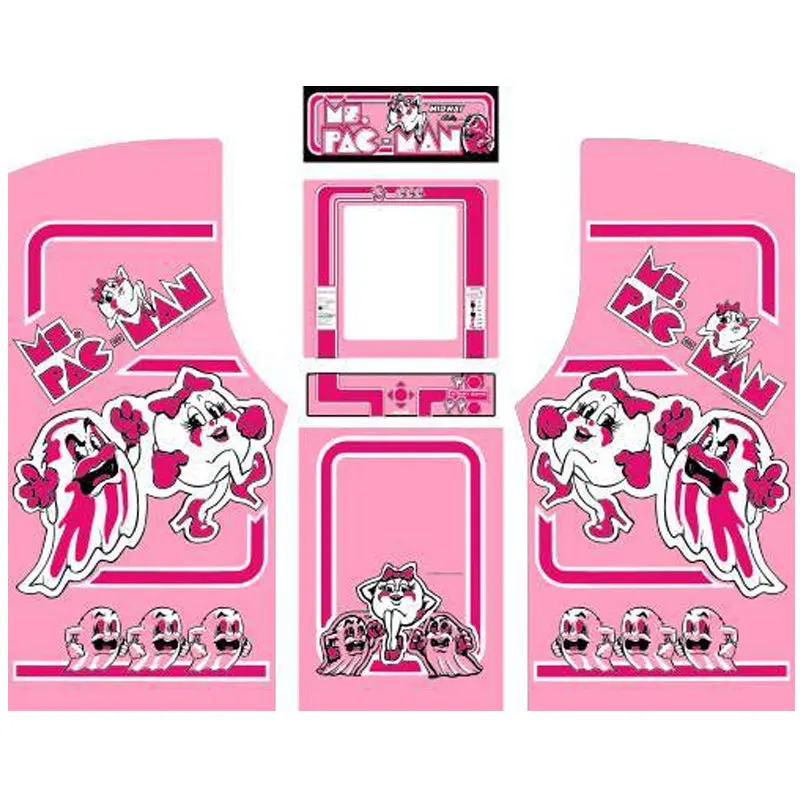 Custom Pink Ms. Pac-Man Complete Restoration Kit 1