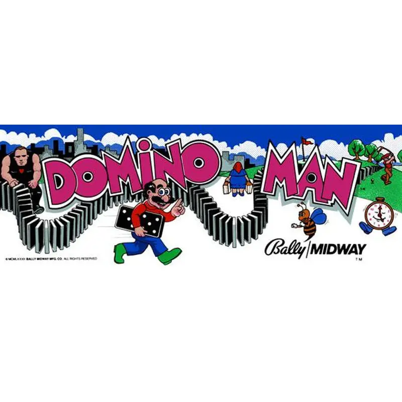 Domino Man Arcade Marquee 1