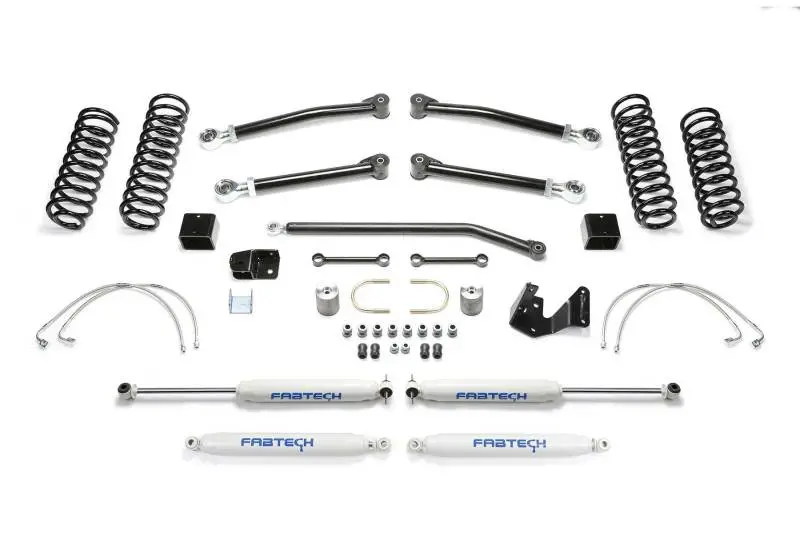 Fabtech Trail Ii 3-Inch Lift Kit With Performance Shocks For 2007–2018 Jeep Jk 4-Door 4Wd 1