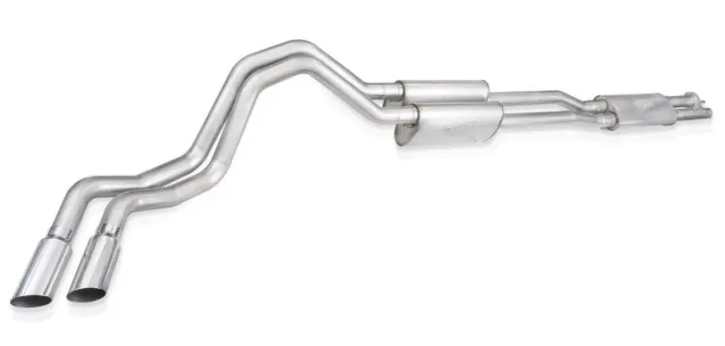 Stainless Works Redline Cat-Back Exhaust System For 2020–2021 Ford F-250/F-350 7.3L – 304 Stainless Steel, 4-Inch Polished Tips 1