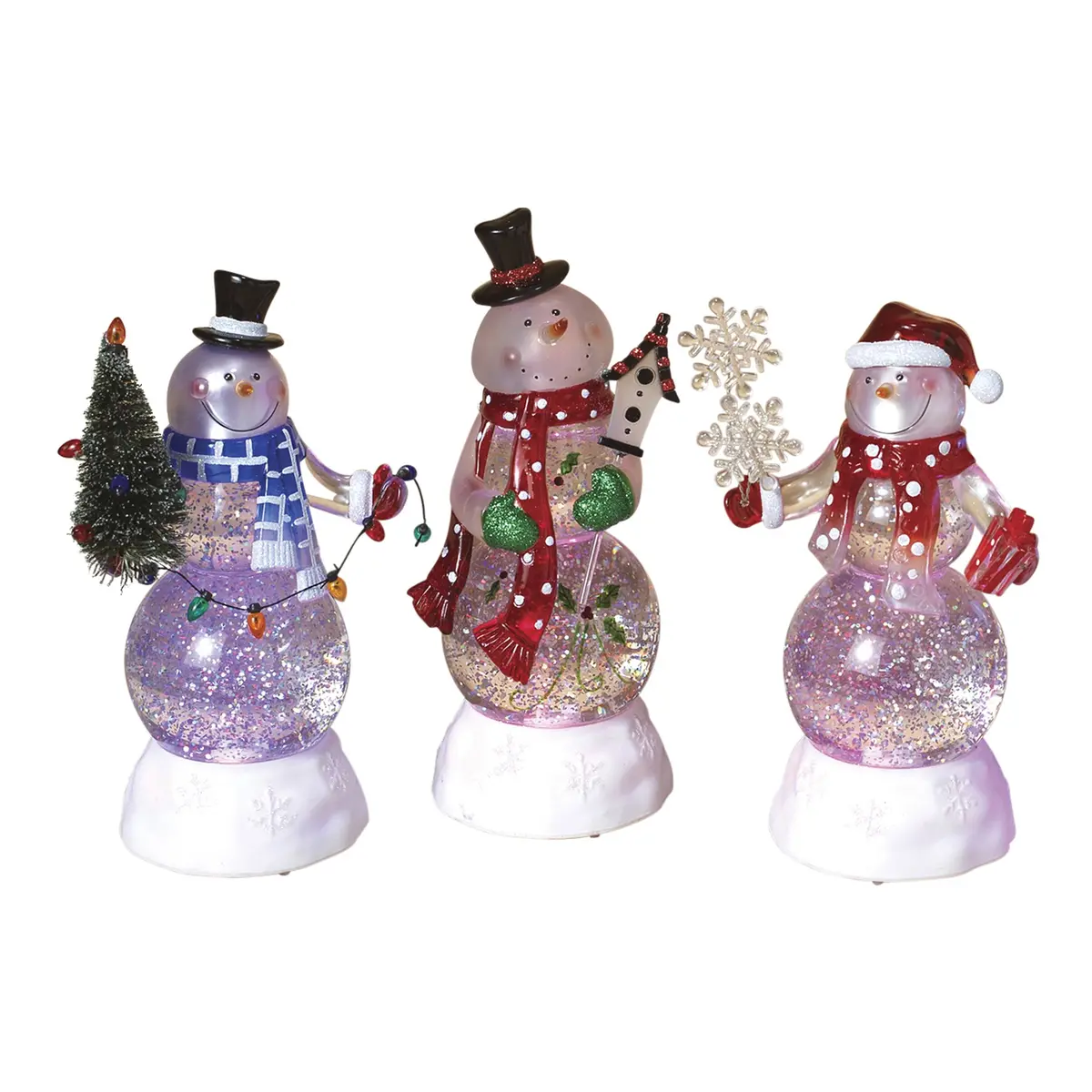 8.75" Battery-Operated Led Snowman Water Globe 1