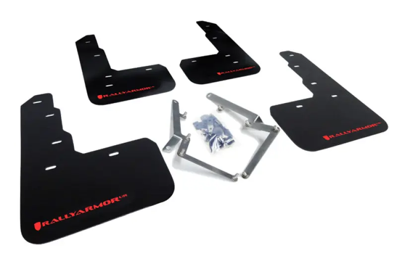 Rally Armor Ur-Series Black Mud Flaps With Red Logo – Designed For 2017–2018 Honda Civic Type R 1