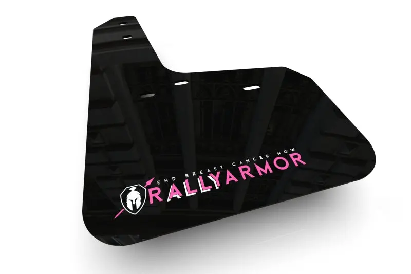 Rally Armor Ur Black Mud Flaps With Pink Bce Logo For 2015–2021 Subaru Wrx & Sti Sedans 1
