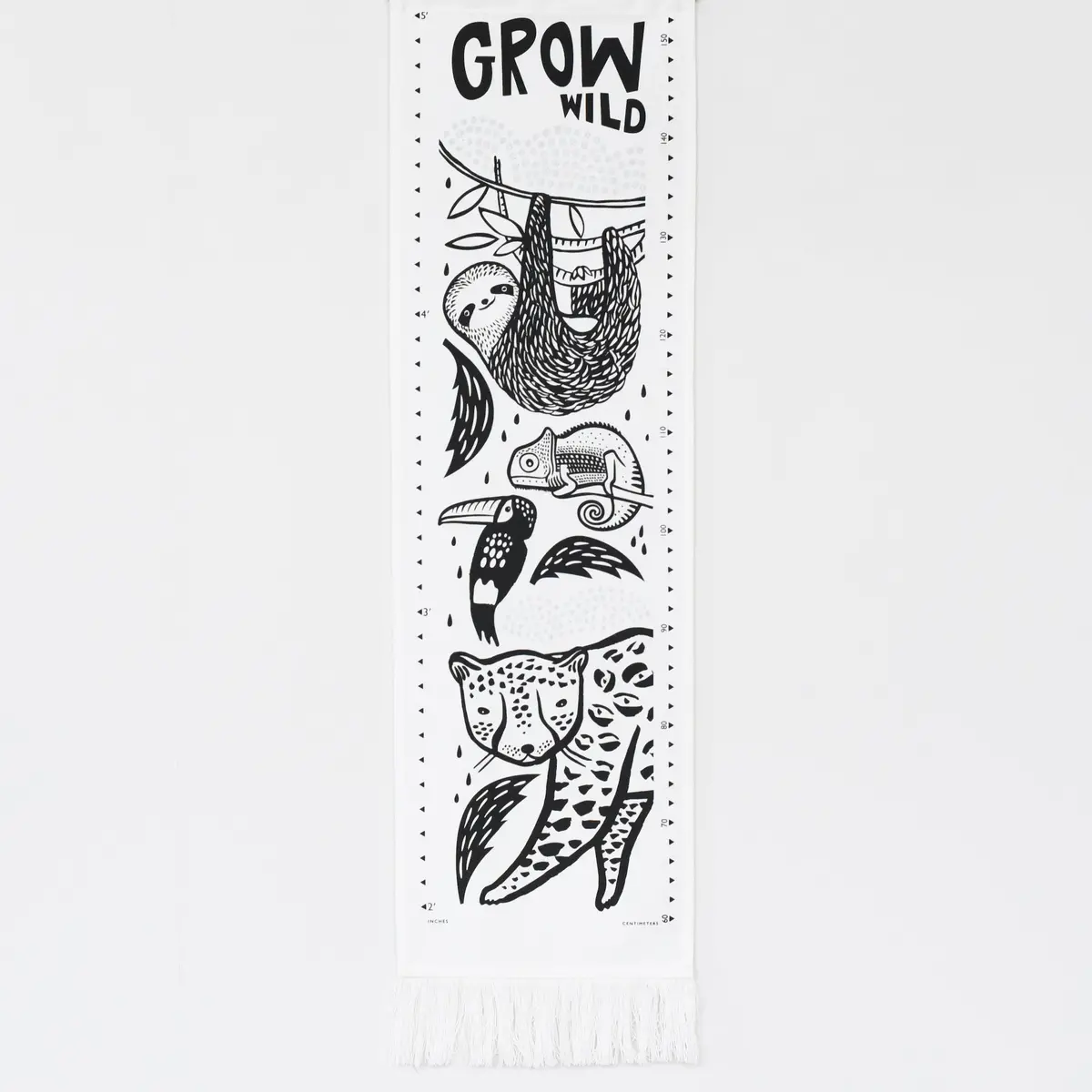Wee Gallery Canvas Growth Chart - Rainforest 1
