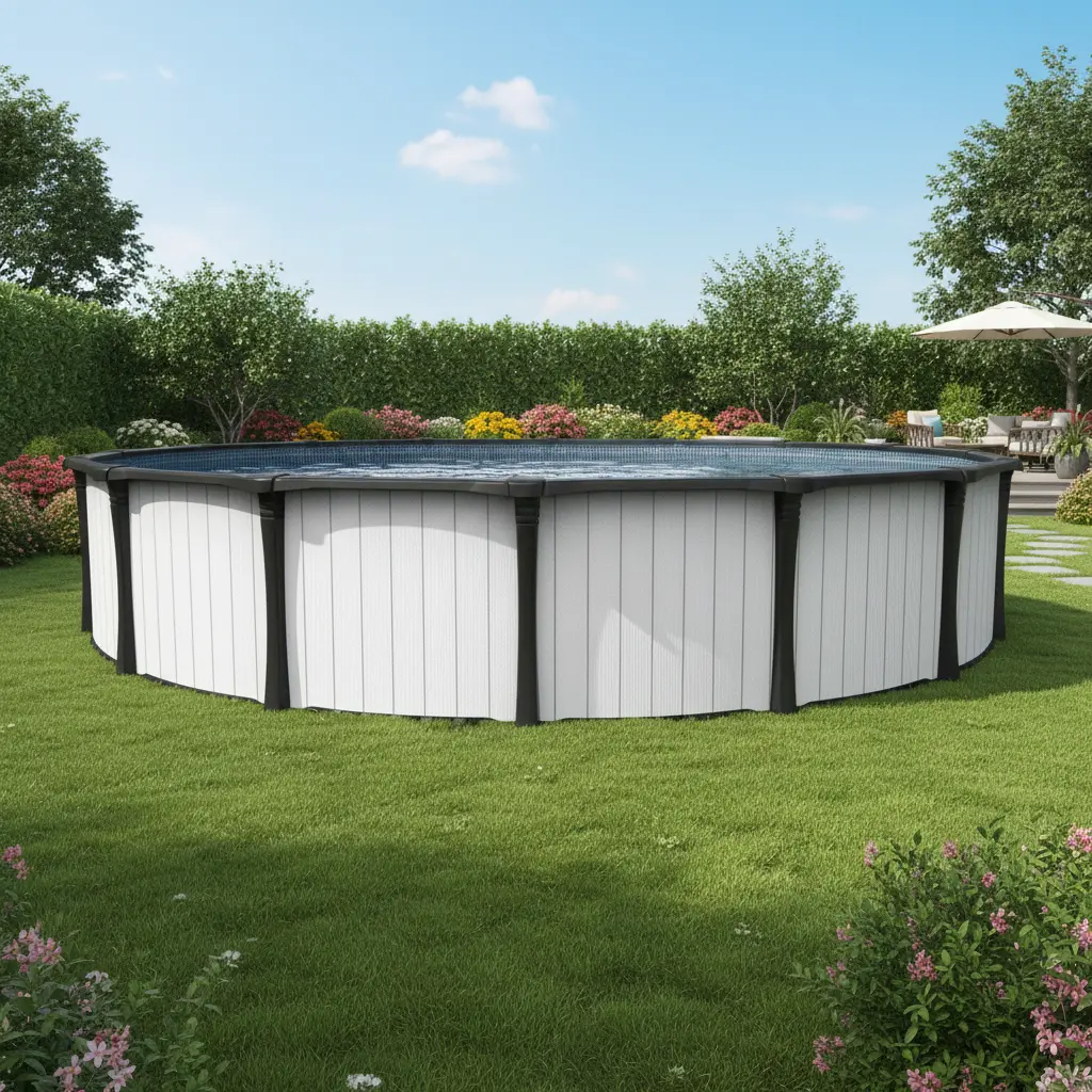 Carvin® Gold Series Farmhouse 52" Round Resin Above Ground Swimming Pool 1