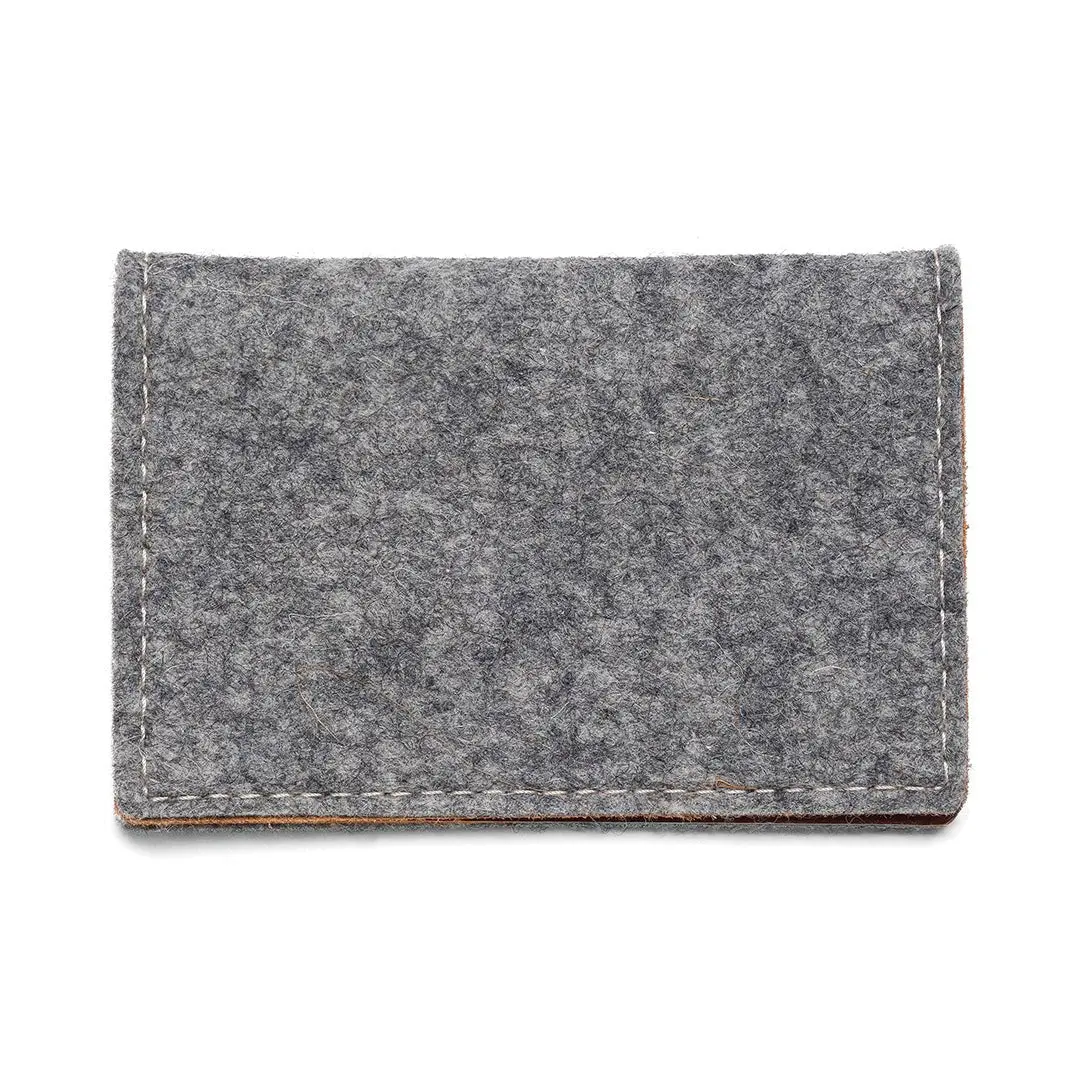 Kyrgies Felt And Leather Bifold Wallet 1