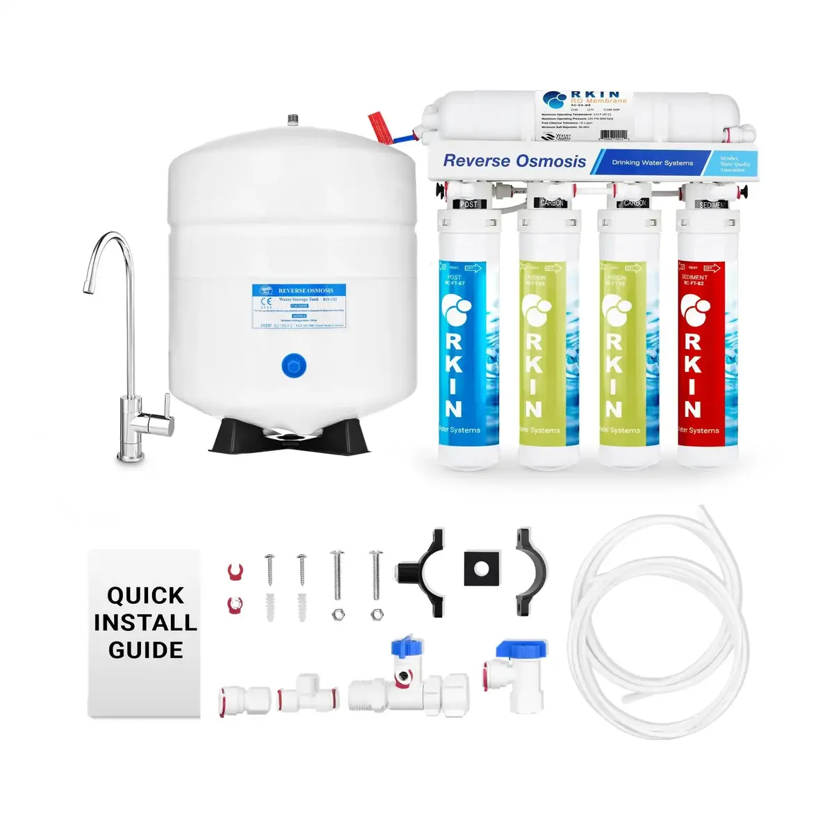 Rkin Flash Undersink Reverse Osmosis System With Chrome Lead-Free Faucet 1