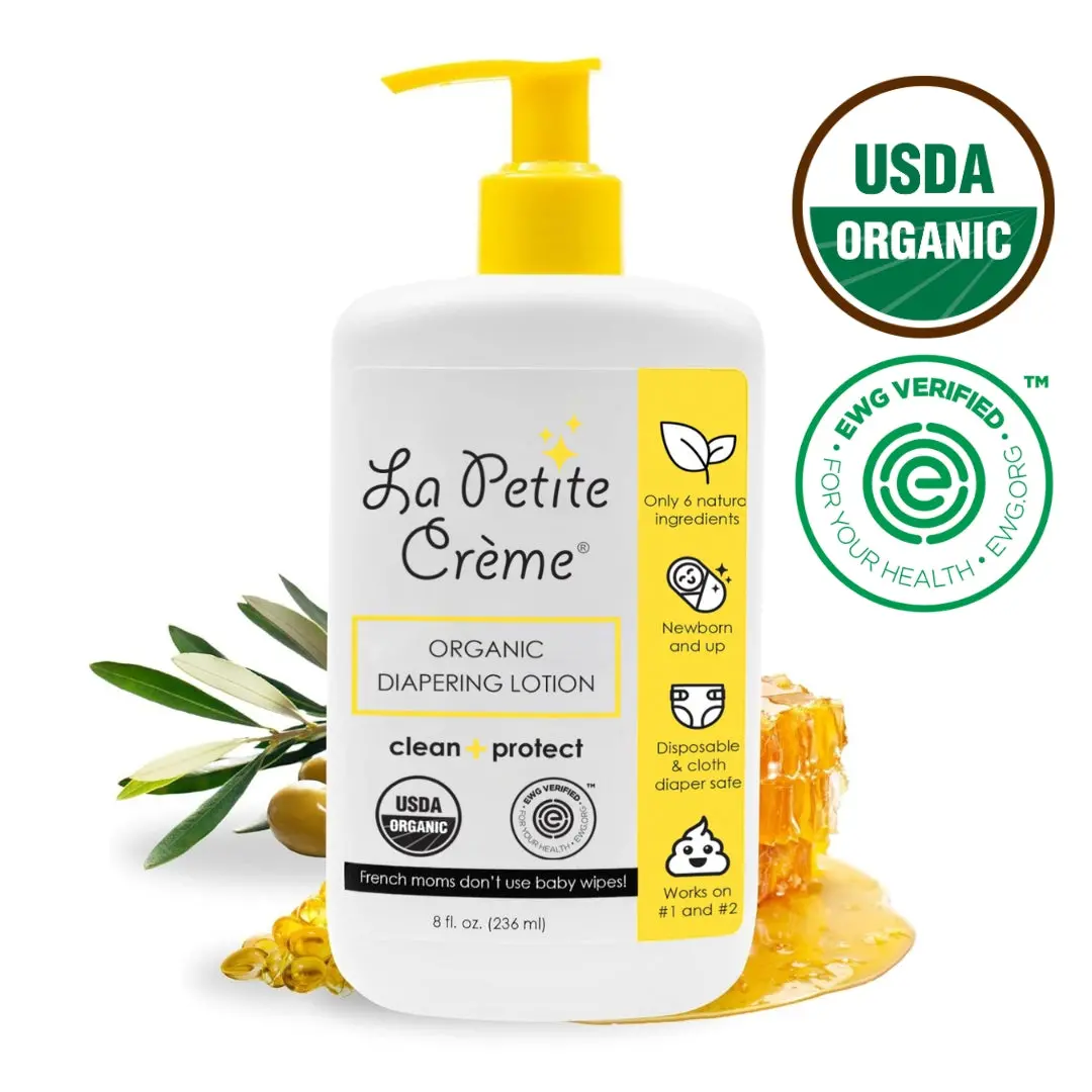 Organic French Diapering Liniment Lotion - Pump Bottle - 8 Oz 2