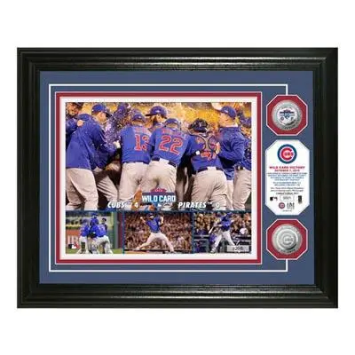 Highland Mint Mlb Chicago Cubs 2015 Wild Card Victory Silver Coin Photo Collectible 1