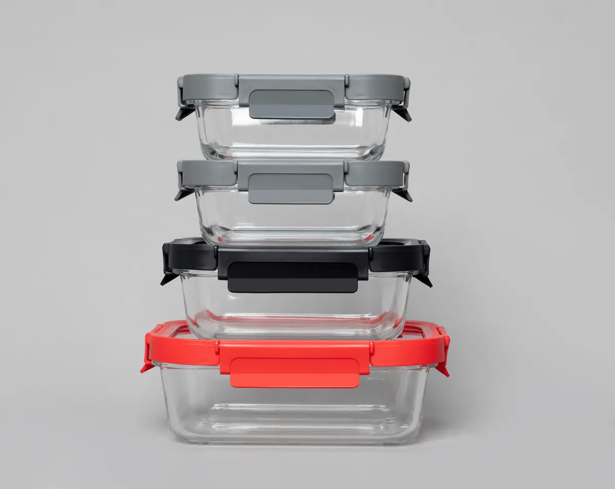 Genicook Glass Containers & Lids - Rectangular 2