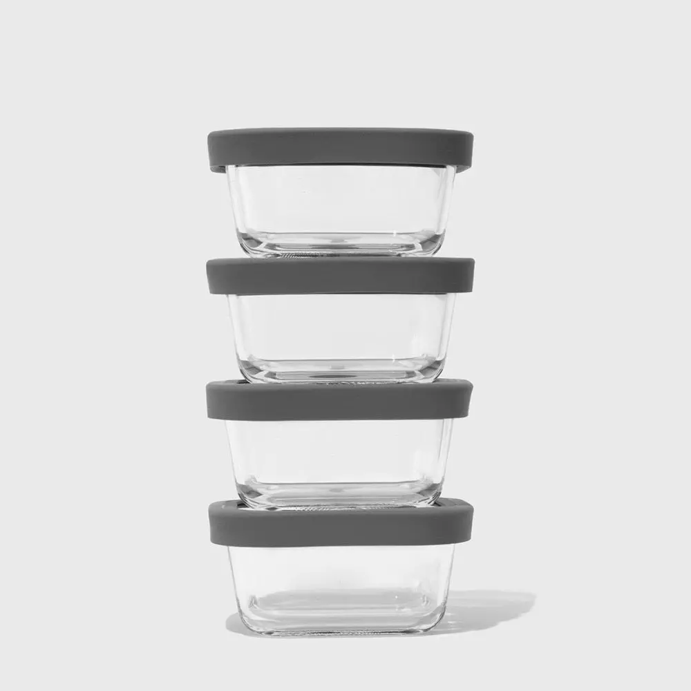 Public Goods Square Glass Food Storage Containers (Set Of 4) 1