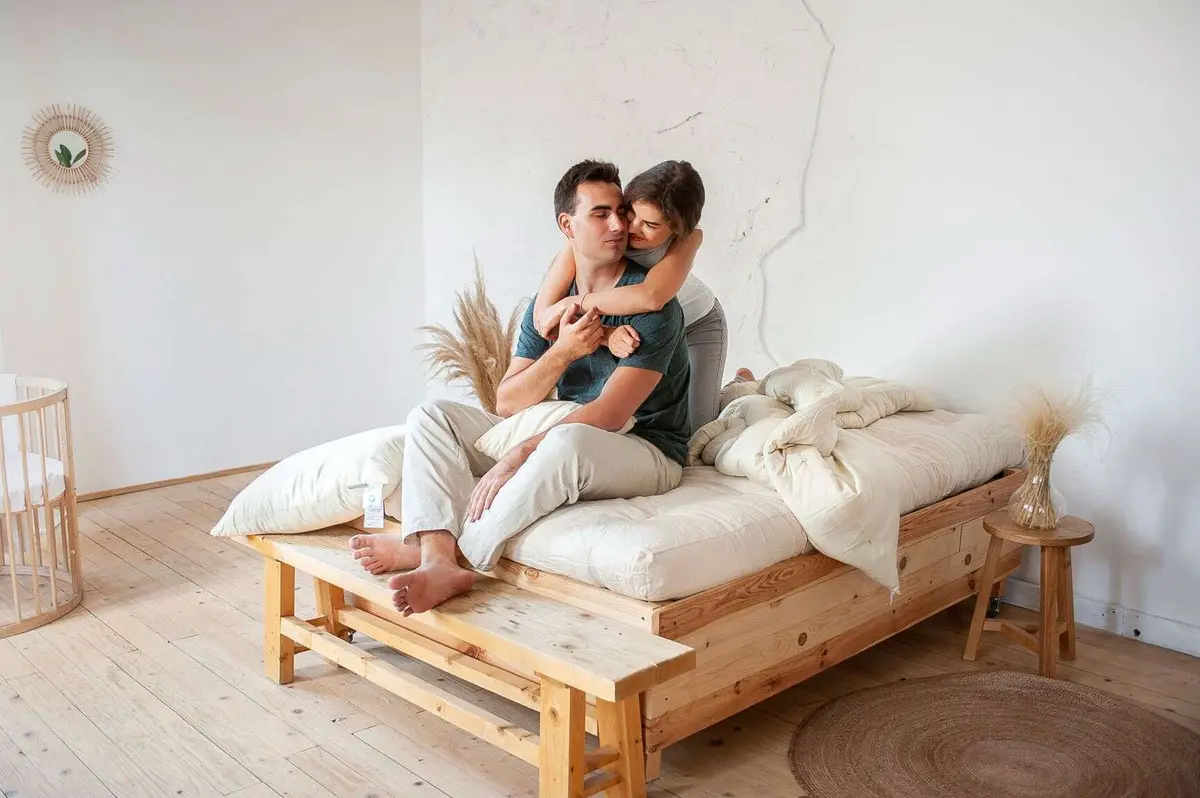 White Lotus Green Cotton & Wool Dreamton Mattress 1