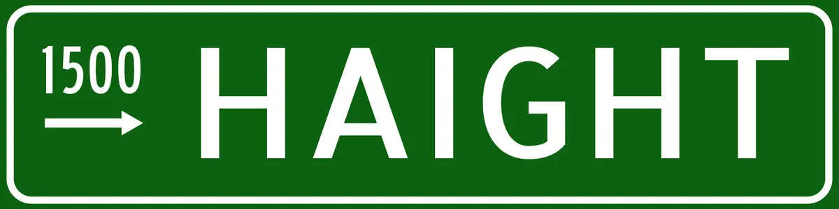 Haight Street Sign 1