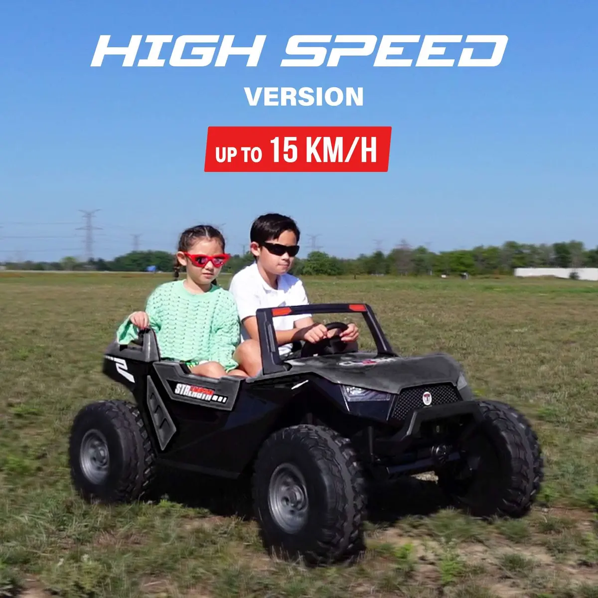 High Speed Up To 15 Km/H Dune Buggy 2 Seater 24V Off-Road Utv With Remote Control And Eva Tires 3