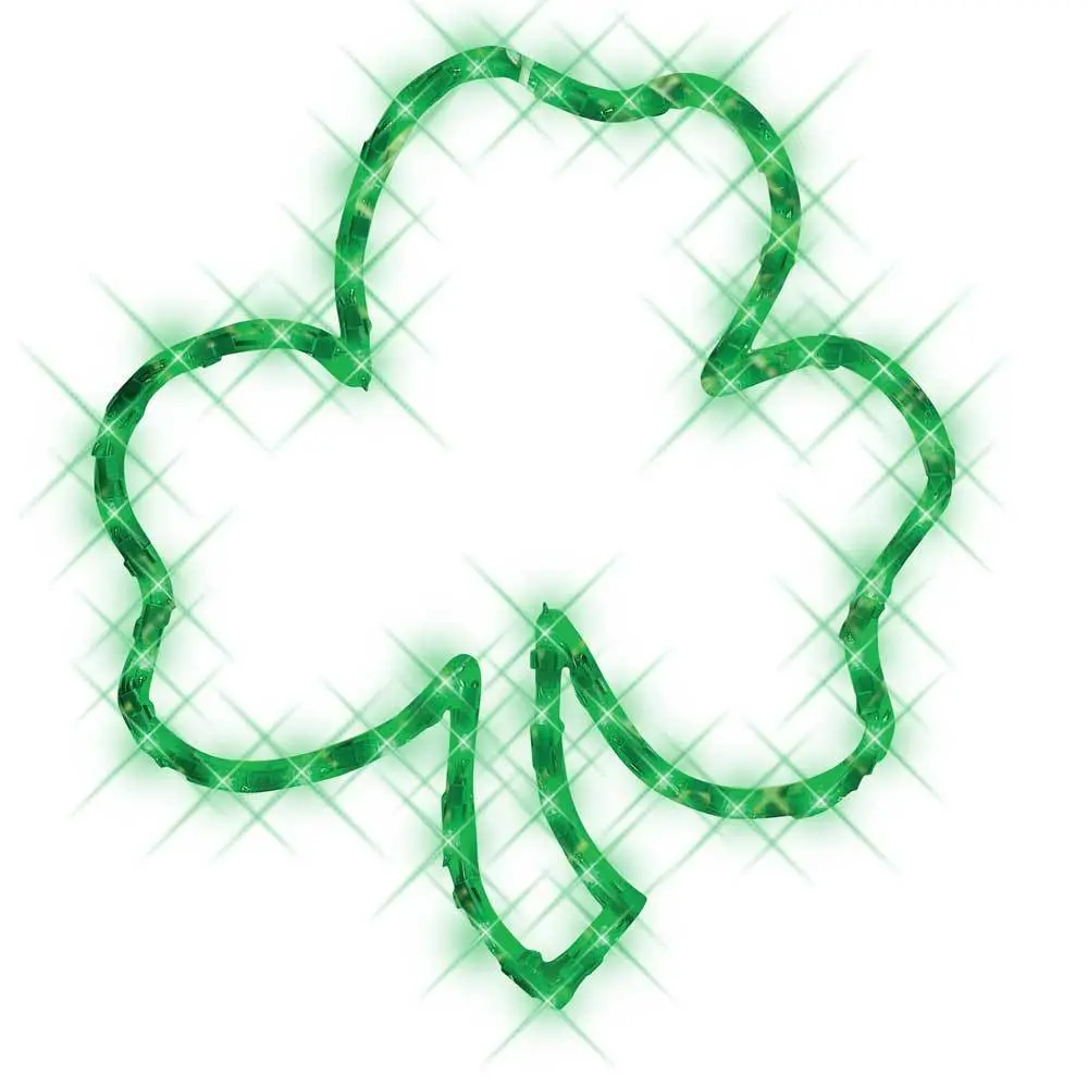 Lighted Shamrock Window Silhouette Decoration 1