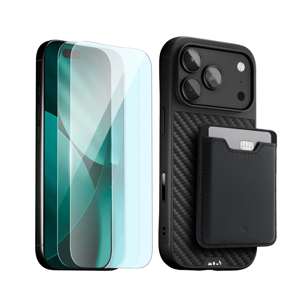 Aramid Fibre Protective Case, Screen Protector And Card Wallet - Apple Starter Kit 1