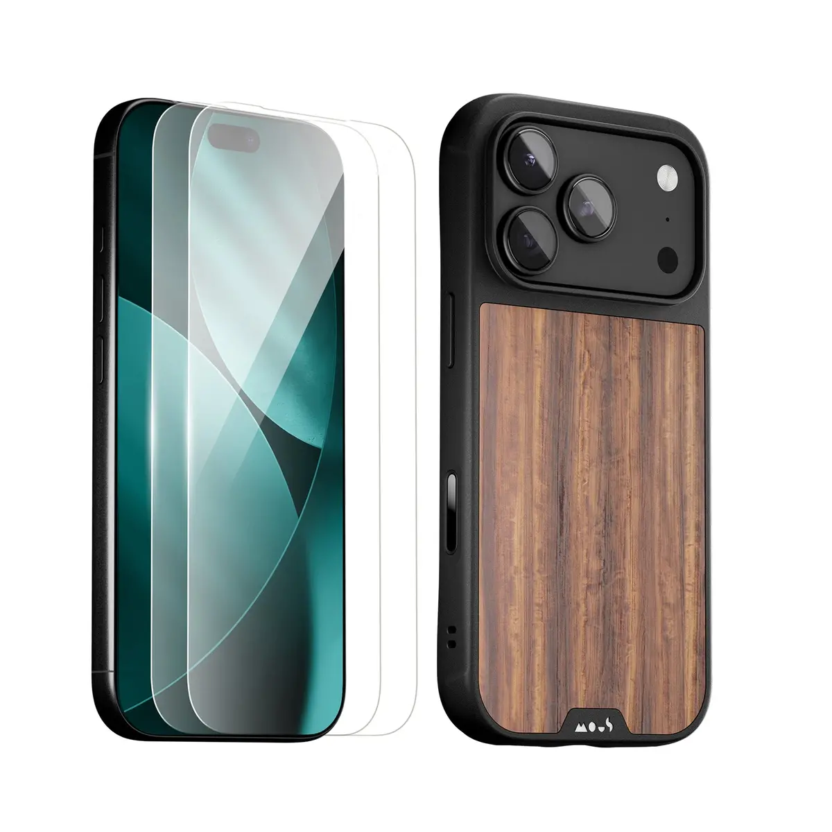 Walnut Protective Case And Screen Protector - Apple Essentials Kit 1