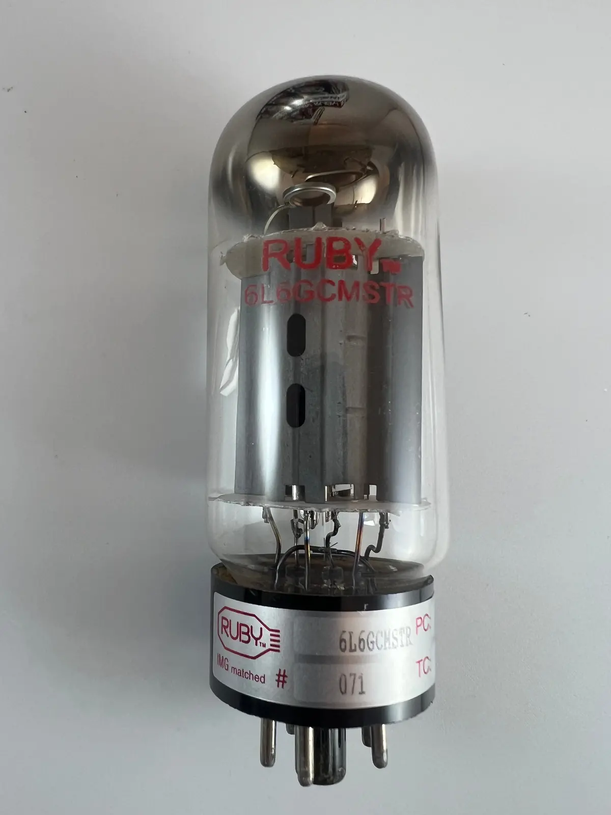 Ruby 6L6gcmstr Tall Bottle Power Tube  6L6 6L6gc 1