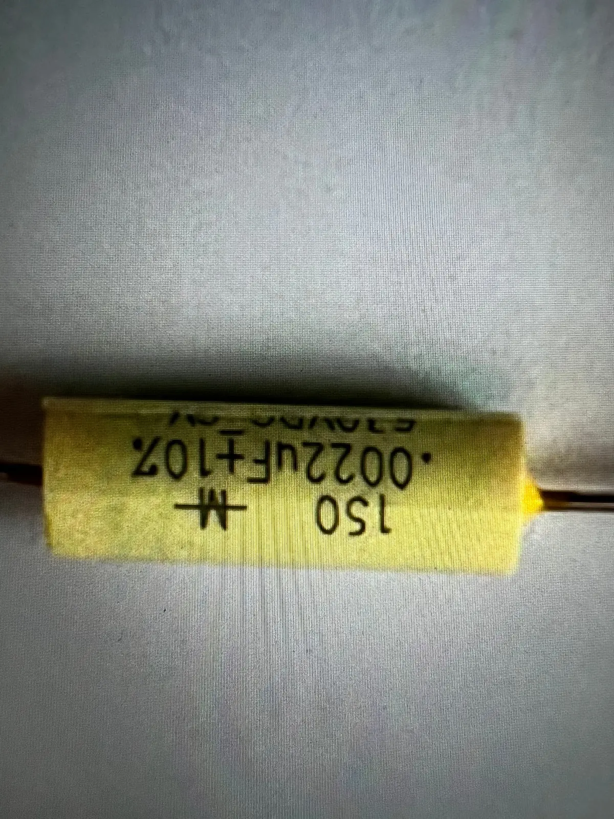 Mallory 150S - Capacitor - .0022Uf @ 630 Vdc - Axial Lead 1