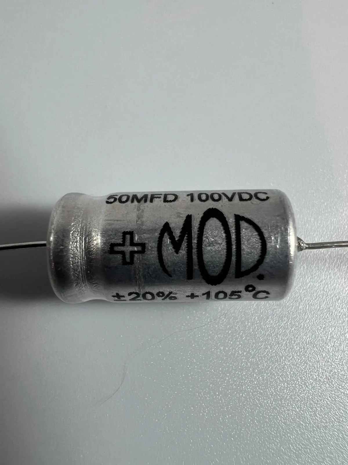 Capacitor - Mod Electronics - Aluminum Electrolytic 50Uf @ 100V 105C Axial Lead - Capacitor 1