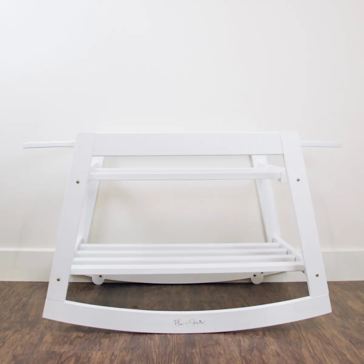 Plum+Sparrow Classic Rocking Moses Bassinet Stand With Brake White 1