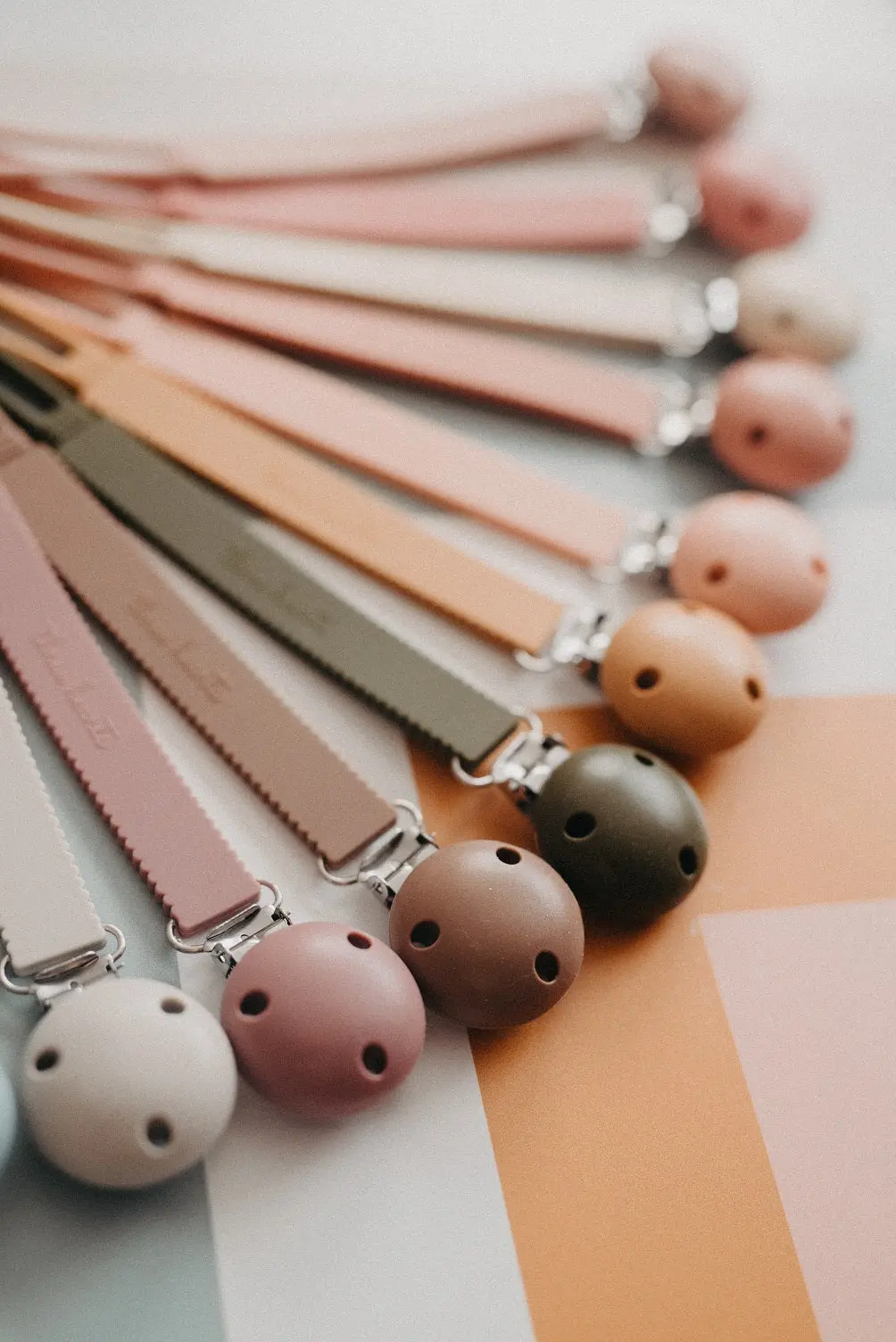 Three Hearts Alyssa Silicone Pacifier/ Toy Clip 1