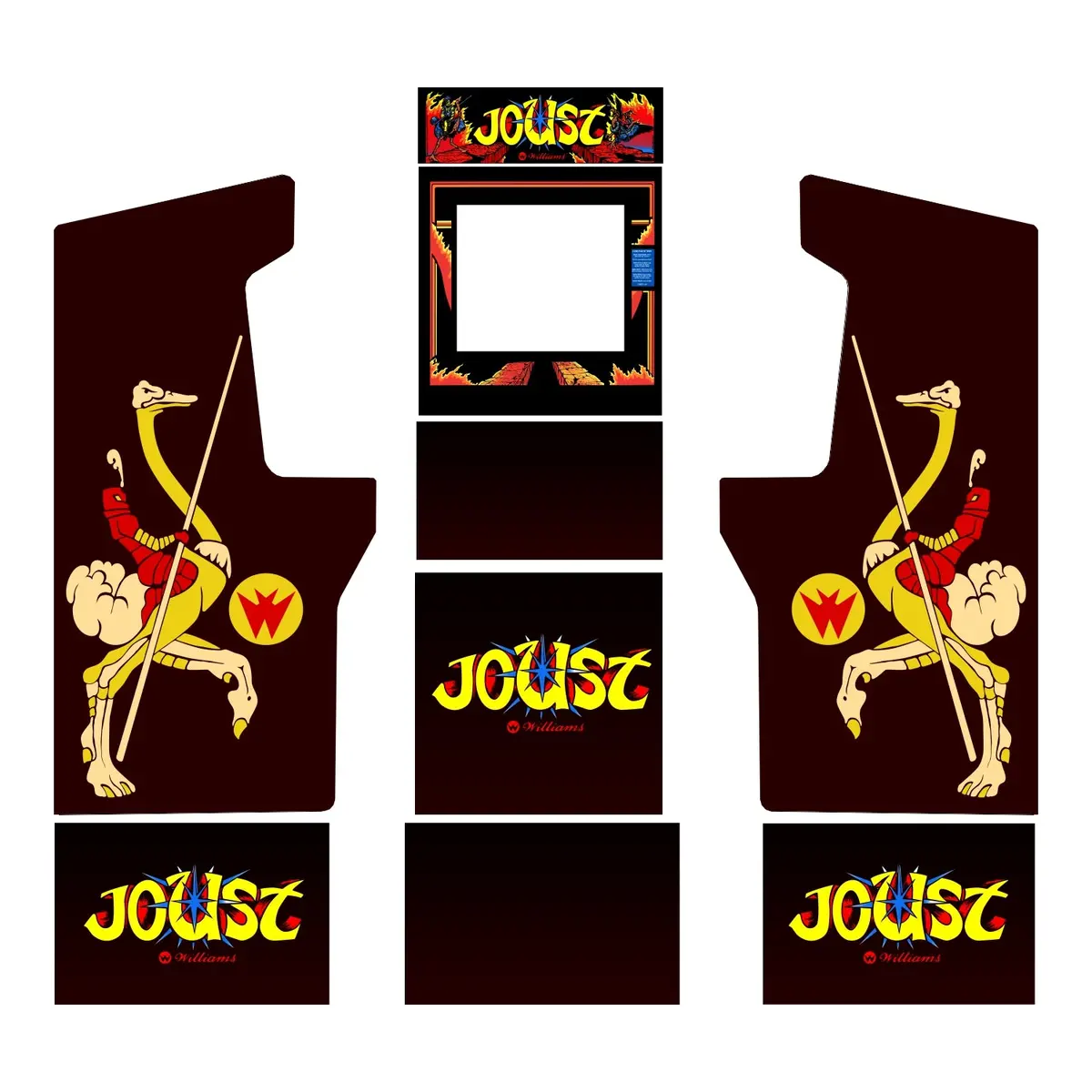 Joust - Midway Legacy Edition - Arcade1up Art Kit 1