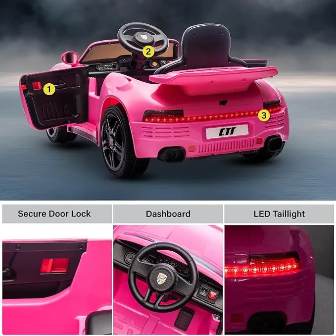 Porsche Licensed Ruf 911 - 12V Electric Ride-On For Kids With Led Lights 4