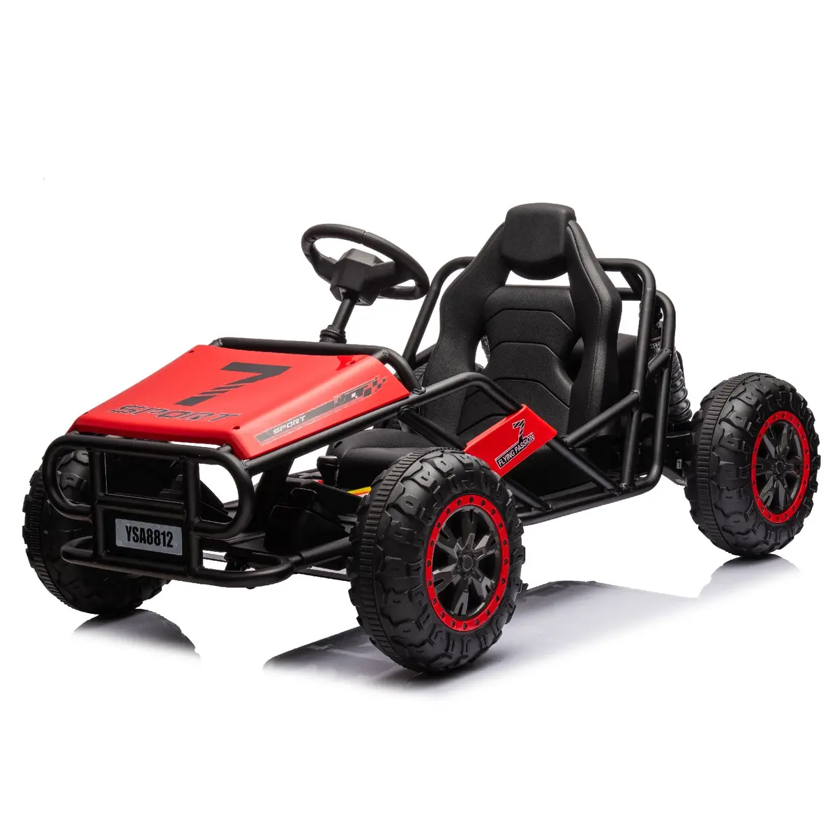 24V Electric Ride-On Kart For Kids, Shock Suspension, Metal Frame, Led Lights, Off-Road Style 2