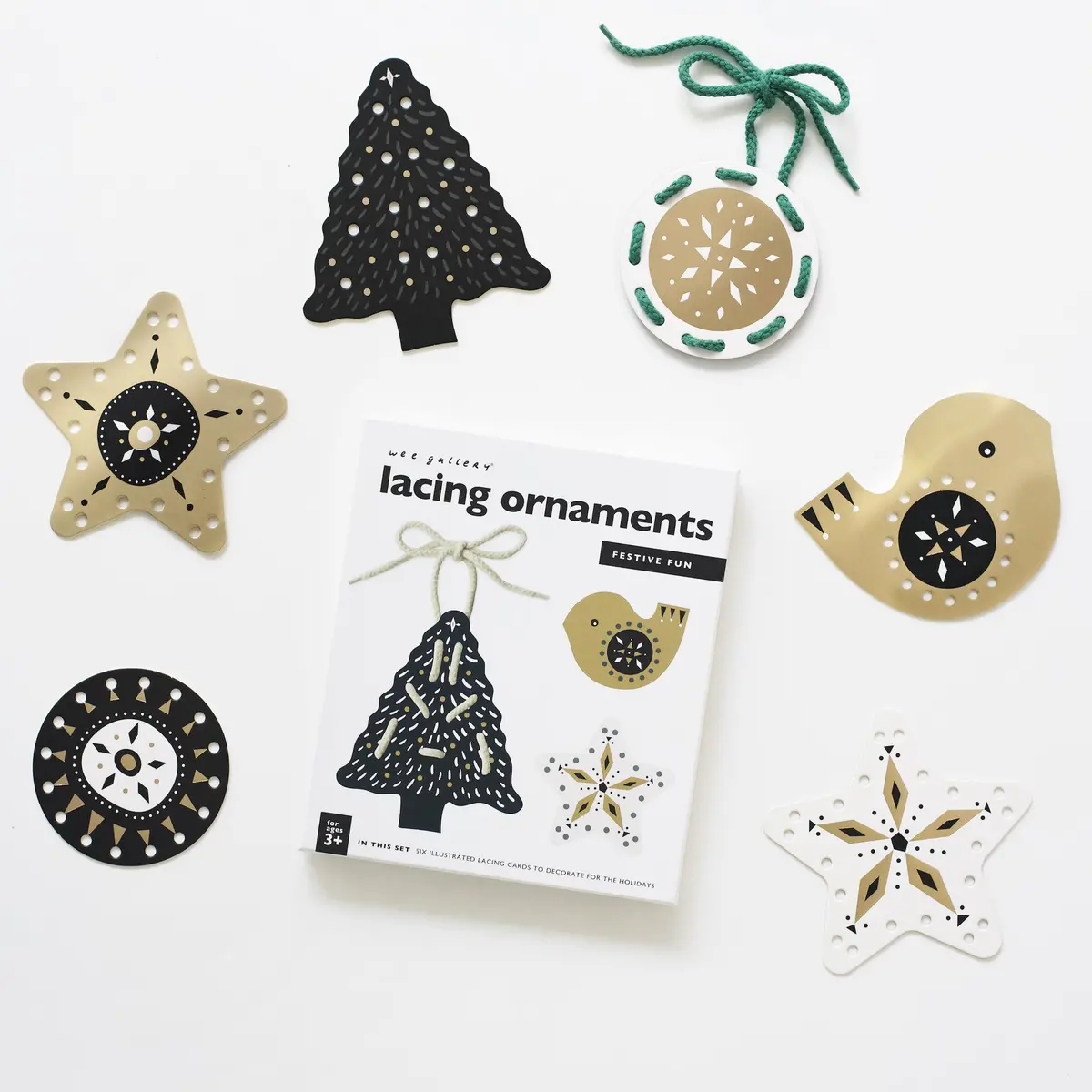 Wee Gallery Festive Fun Lacing Ornaments 1