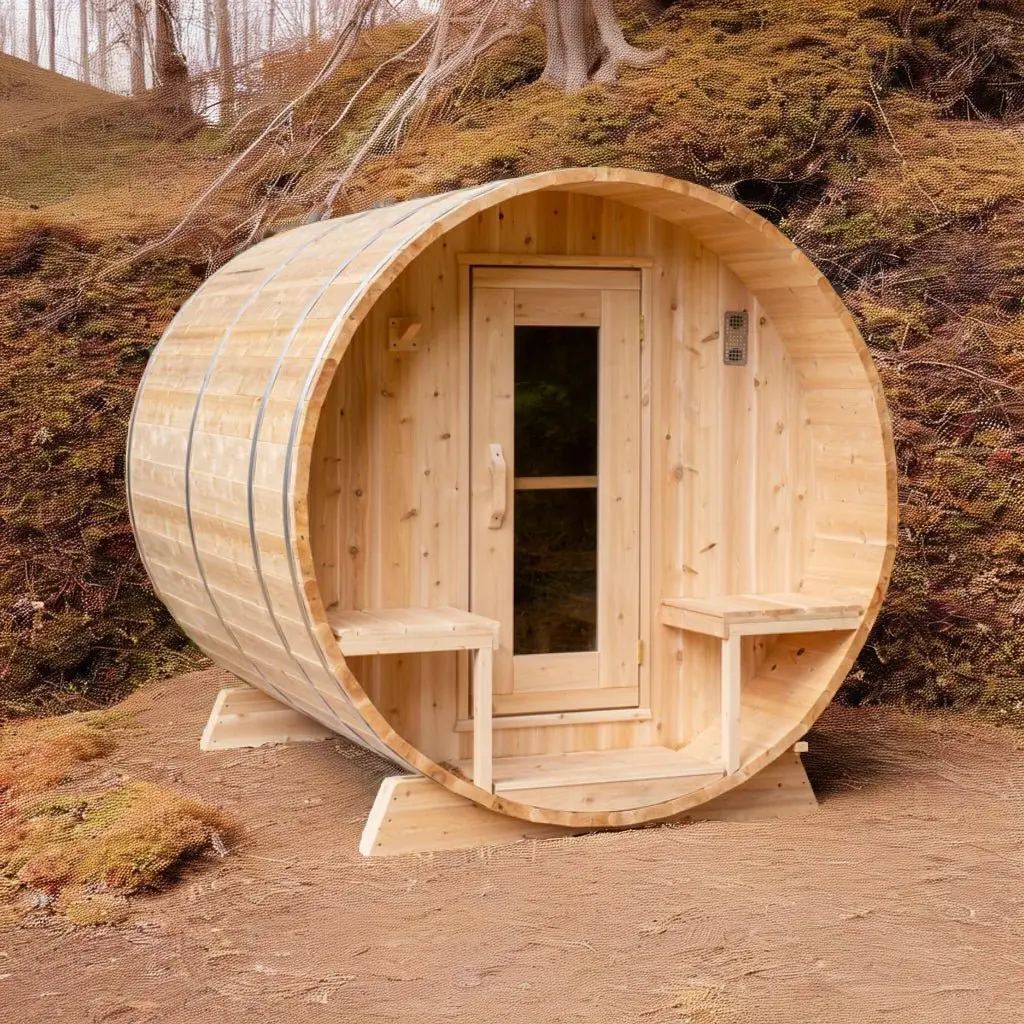 Leisurecraft Tranquility Barrel Sauna For Up To 8 People | Premium Canadian Cedar 1