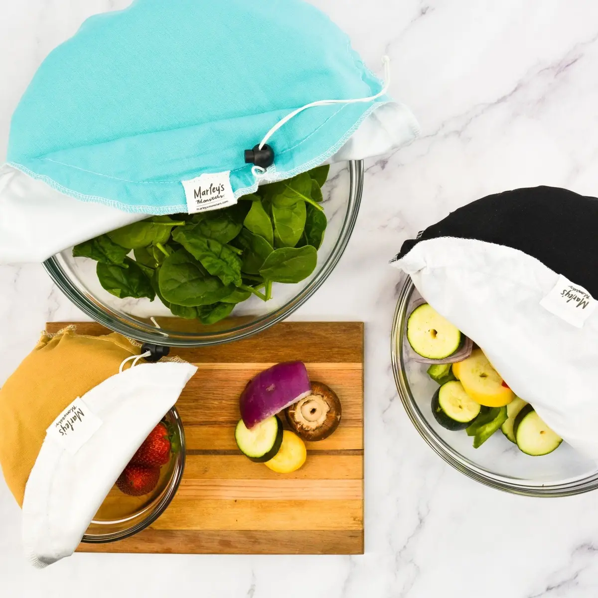 Marley's Monsters Linen Bowl Cover Bundle: Mixed Colors 1