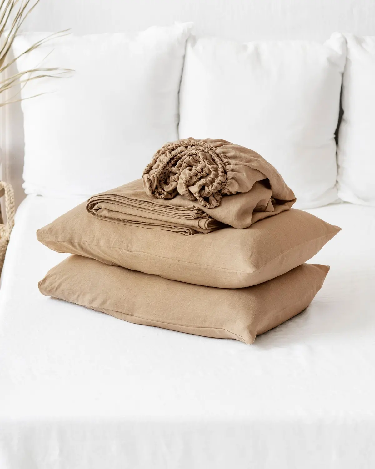 Magiclinen Latte Linen Sheet Set (4 Pcs) 1
