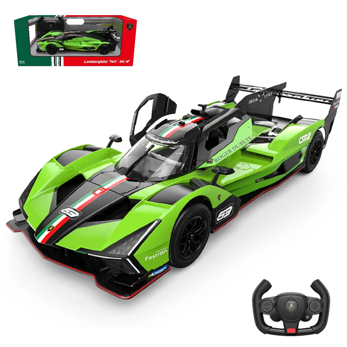 Lamborghini Sc63 Lmdh Rc Car 1/14 Scale Licensed Remote Control Toy Car By Rastar 1