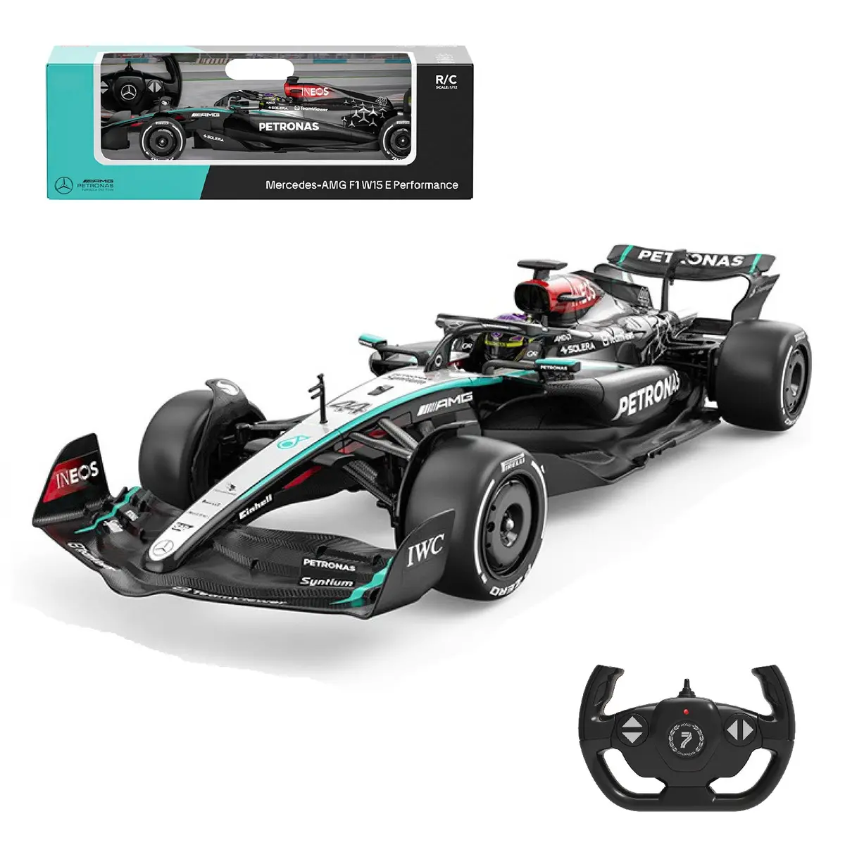 Mercedes-Benz F1 W15 Eq Performance 1/12 Scale Licensed Remote Control Toy Car, Official F1 Merchandise By Rastar 1