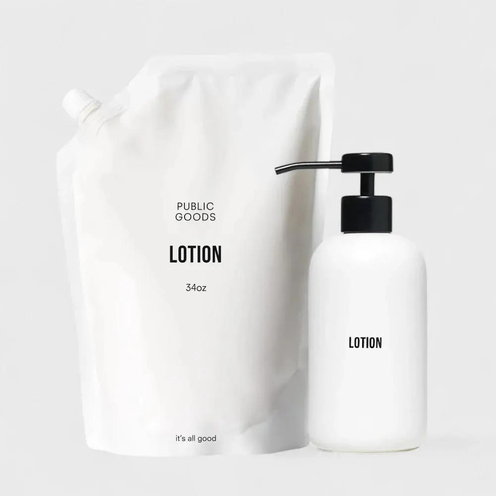 Public Goods Stoneware Lotion Dispenser + Lotion Refill 1