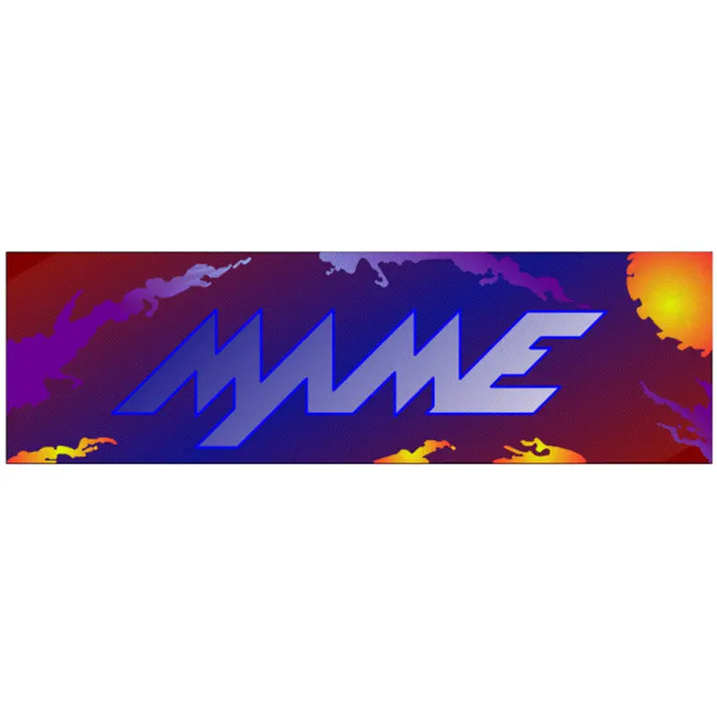 Mame Multicade Arcade Marquee - Blue/Orange Version 1