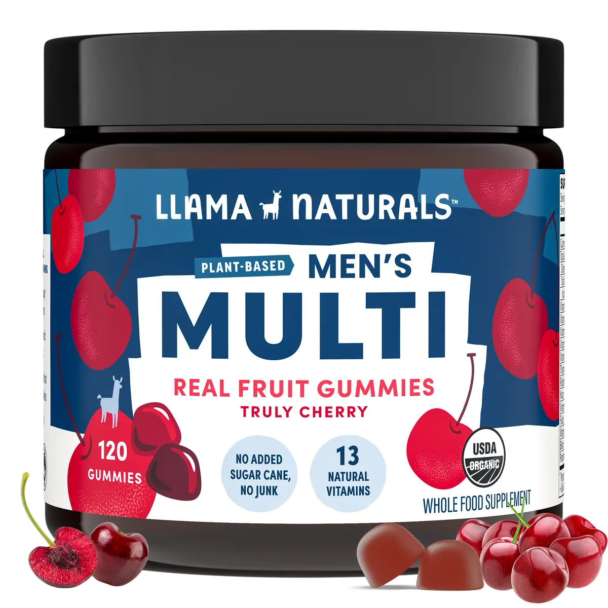 Llama Naturals Mens Multivitamin Gummies, Cherry (120 Ct) 1
