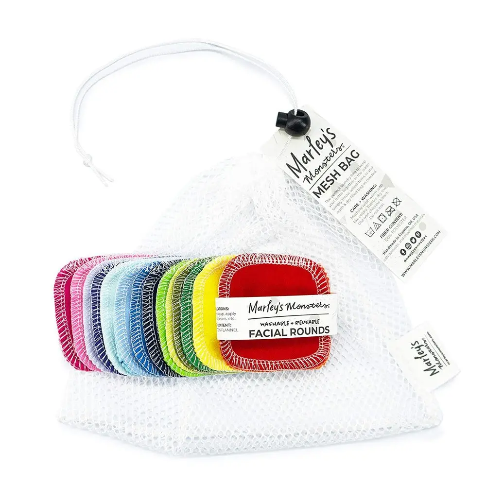 Marley's Monsters Mesh Laundry Bag & Facial Rounds Set 2