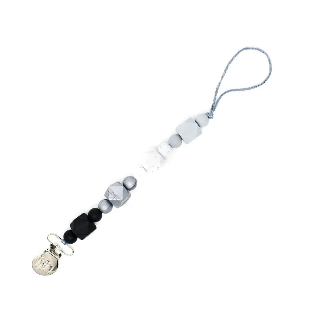 Three Hearts Grande Jewel Pacifier Clip - Food Grade Bpa Free Silicone 7